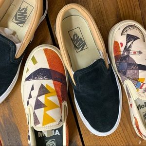 VANS 2 - Pack!  Size 9.  MoMa slip on & suede slip on. EUC.